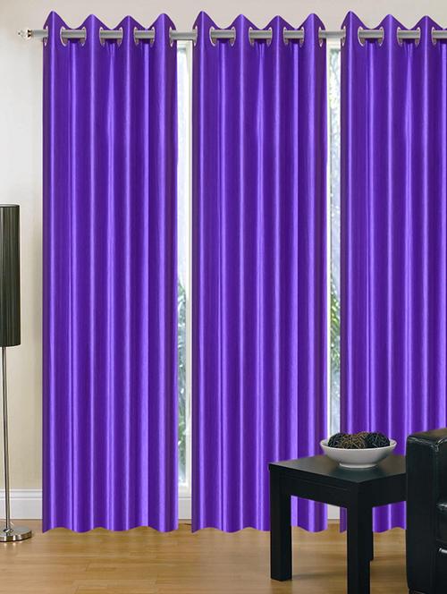 handloom hub solid design door curtain(set of 3) - 10686478 - Very Small Image - 1