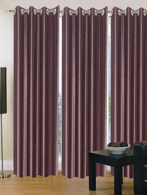 handloom hub solid design door curtain(set of 3) - 10686479 - Very Small Image - 1