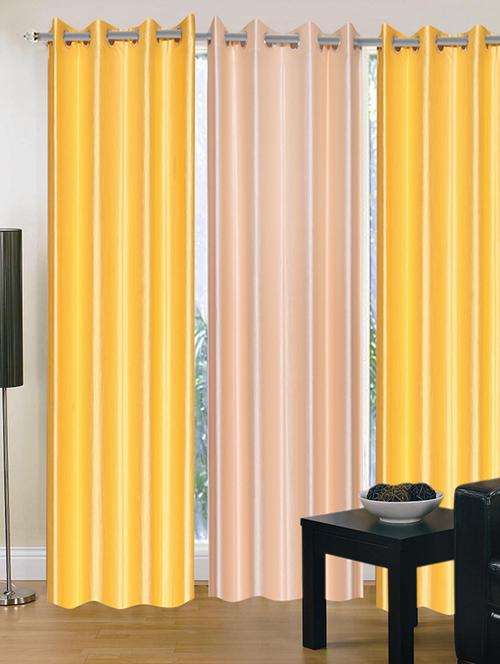 handloom hub solid design door curtain(set of 3) - 10686486 - Very Small Image - 1