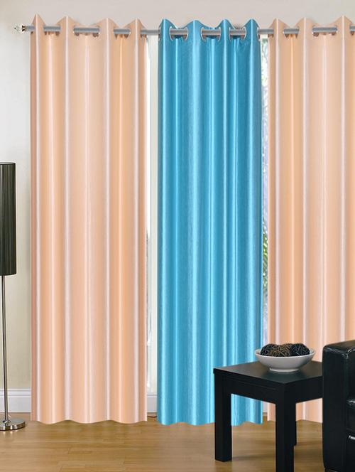 handloom hub solid design door curtain(set of 3) - 10686490 - Very Small Image - 1