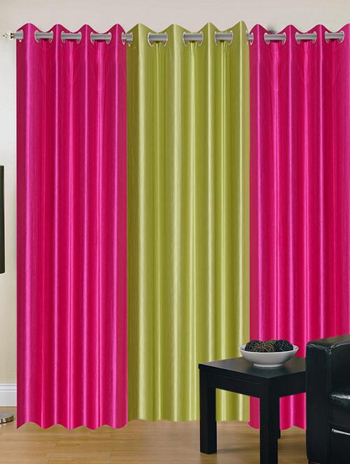 handloom hub solid design door curtain(set of 3) - 10686497 - Very Small Image - 1