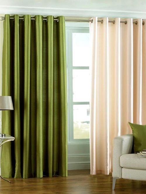 handloom hub solid design window curtains(set of 2) - 10686571 - Very Small Image - 1