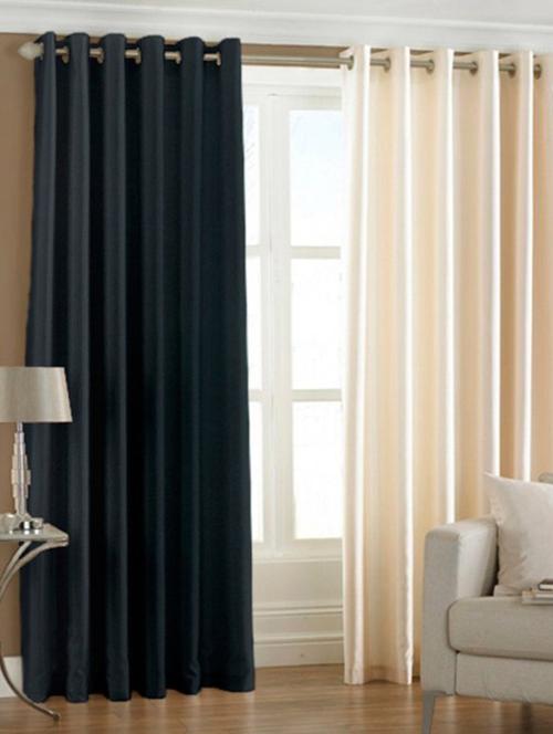 handloom hub solid design window curtains(set of 2) - 10686574 - Very Small Image - 1