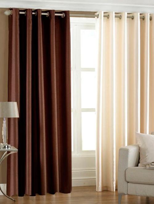 handloom hub solid design door curtains(set of 2) - 10686578 - Very Small Image - 1