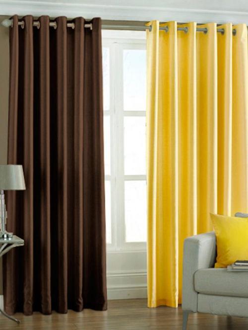 handloom hub solid design long door curtains(set of 2) - 10686585 - Very Small Image - 1