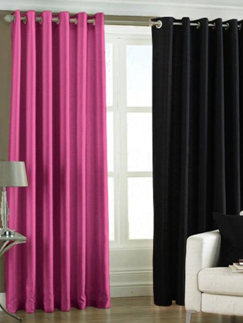 handloom hub solid design window curtains(set of 2) - 10686589 - Very Small Image - 1