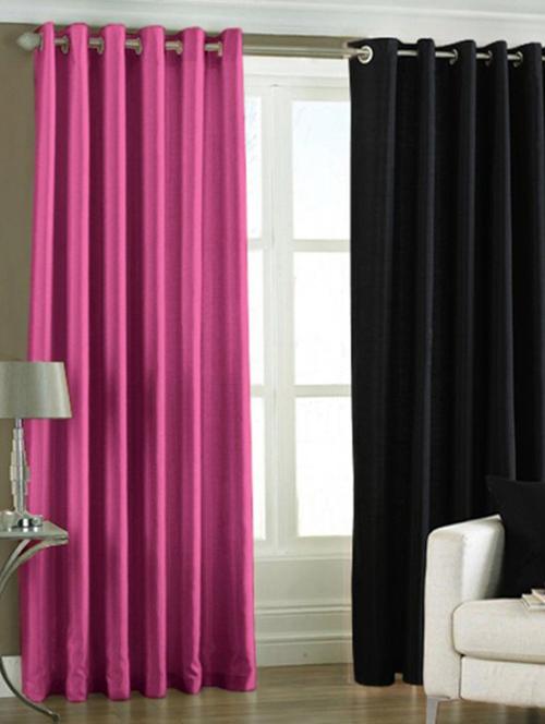 handloom hub solid design door curtains(set of 2) - 10686590 - Very Small Image - 1