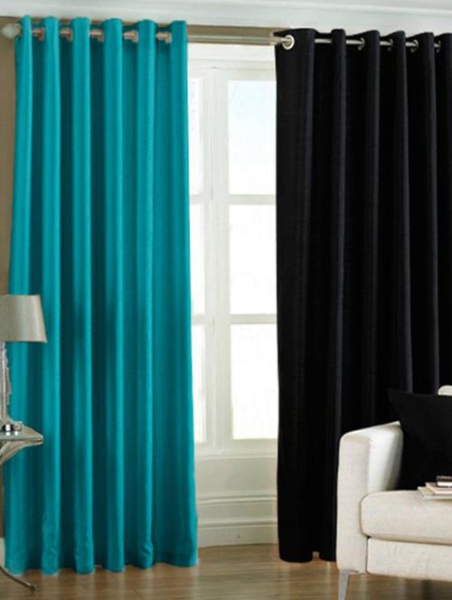 handloom hub solid design door curtains(set of 2) - 10686596 - Very Small Image - 1