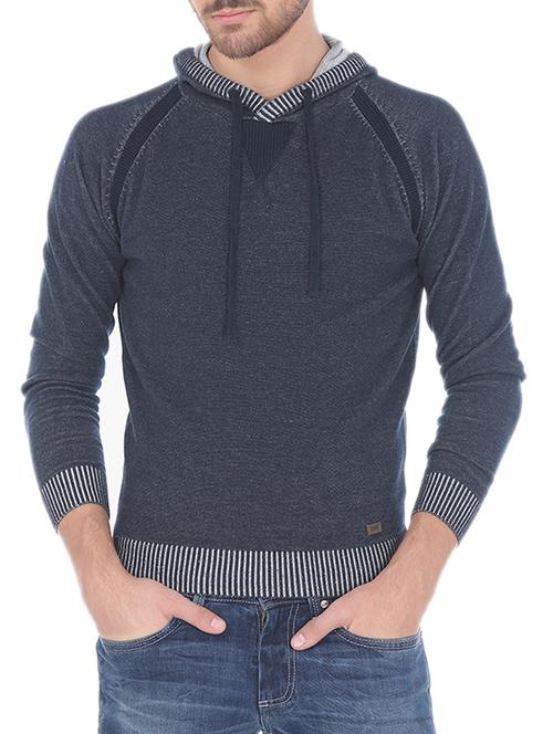 navy blue cotton sweatshirt - 10690099 - Very Small Image - 1