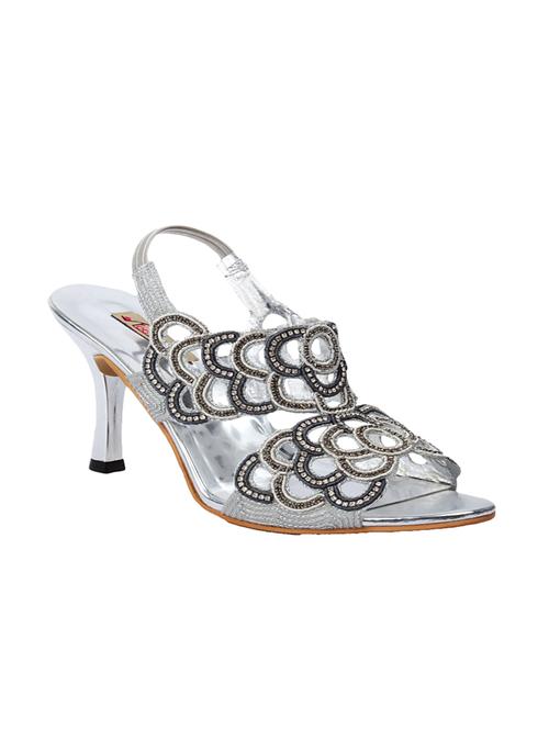 silver synthetic sandals - 10695018 - Very Small Image - 1