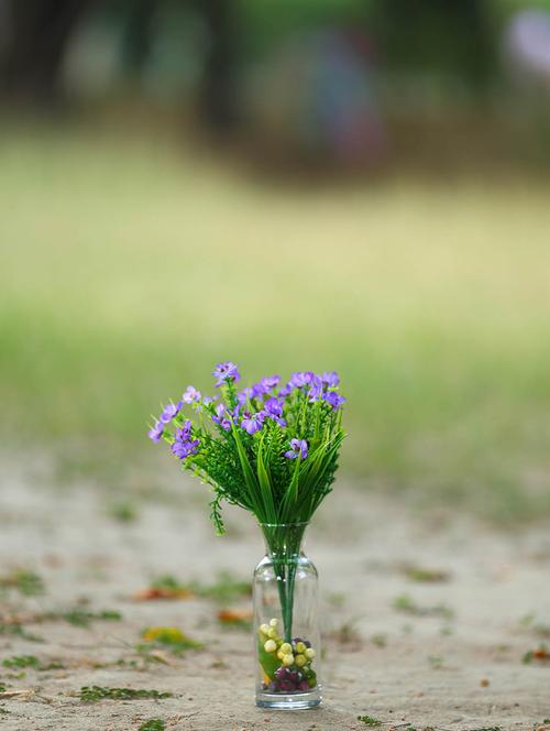 purple assorted faux flower filler (12 inch, pack of 2) - 10696050 - Very Small Image - 1