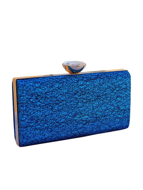 blue leatherette clutch - 10696424 - Very Small Image - 1