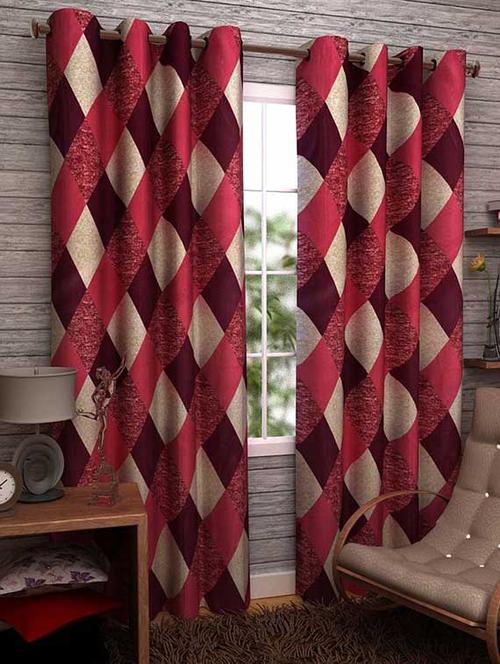 k dã©cor set of 2 beautiful polyester windows curtains - 10696947 - Very Small Image - 1