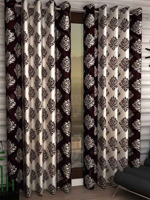 k dã©cor set of 2 beautiful polyester long door curtains - 10697496 - Very Small Image - 1