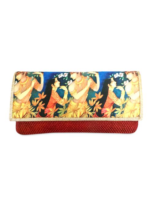 digital print jute clutch - 1069770 - Very Small Image - 1
