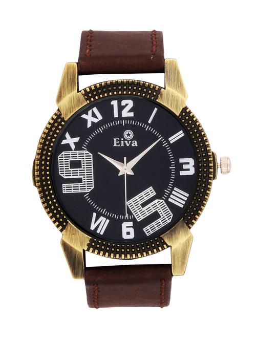 eiva analog watch_903 blakc dail for men - 10698337 - Very Small Image - 1