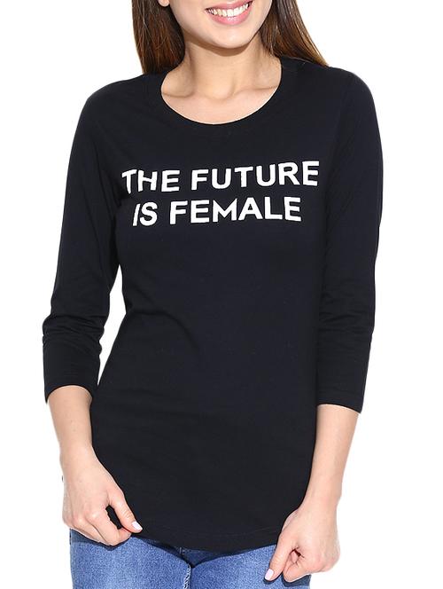 black cotton tshirt - 10700384 - Very Small Image - 1