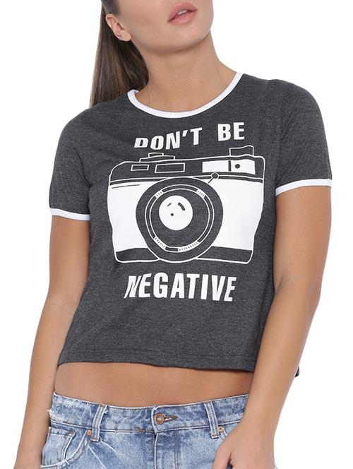 grey cotton top - 10700399 - Very Small Image - 1