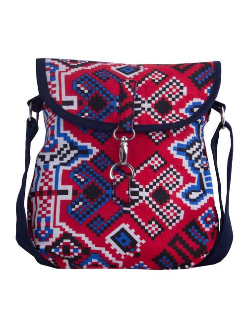 multi canvas printed sling bag - 10701177 - Very Small Image - 1