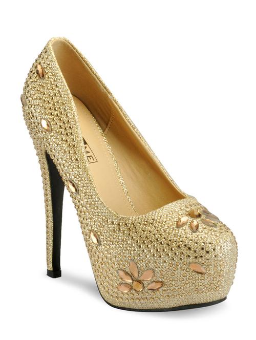 pink leatherette stiletto heel pumps - 10706169 - Very Small Image - 1