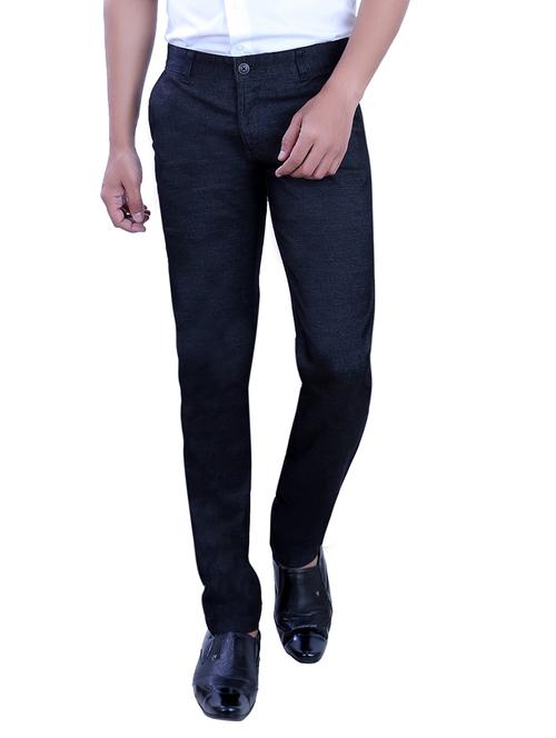 black polyester casual trousers - 10707663 - Very Small Image - 1