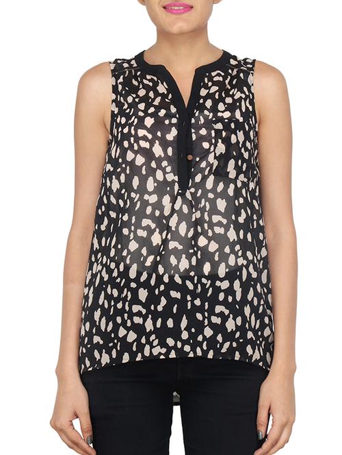 black chiffon top - 10708921 - Very Small Image - 1