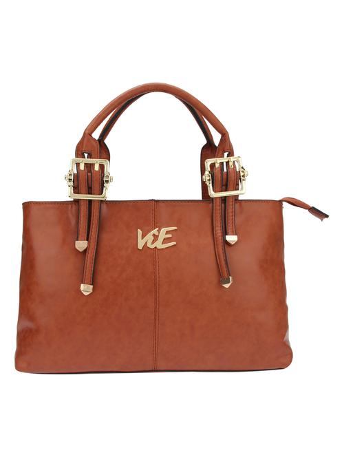 tan leatherette handbag - 10709115 - Very Small Image - 1