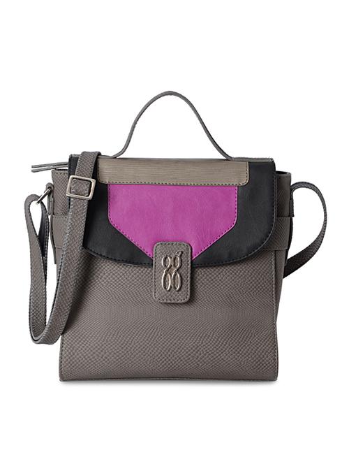 grey leatherette sling bag - 10709342 - Very Small Image - 1