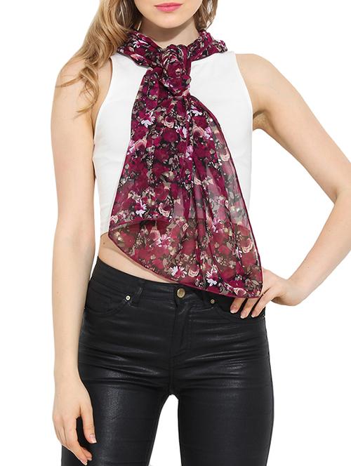 violet polyester scarf - 10709879 - Very Small Image - 1
