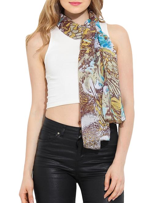 yellow polyester scarf - 10709880 - Very Small Image - 1