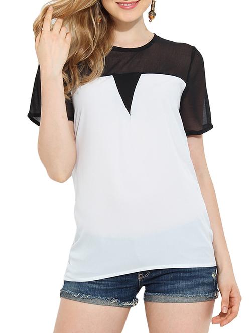 white polyester top - 10709924 - Very Small Image - 1