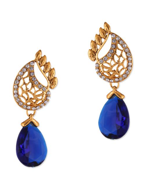 blue metal alloy earring - 10711786 - Very Small Image - 1