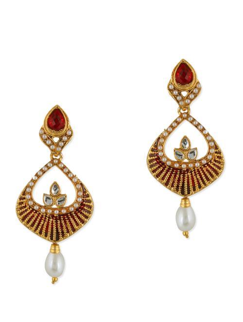 red metal alloy earring - 10711814 - Very Small Image - 1