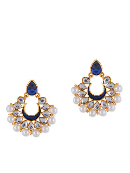 blue metal alloy earring - 10711820 - Very Small Image - 1