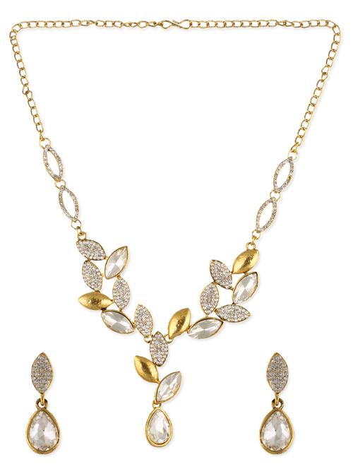 white metal alloy necklaces and earring - 10711840 - Very Small Image - 1