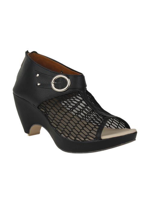 black leatherette sandal - 10712313 - Very Small Image - 1