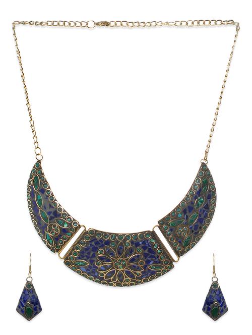 blue brass necklace - 10712800 - Very Small Image - 1
