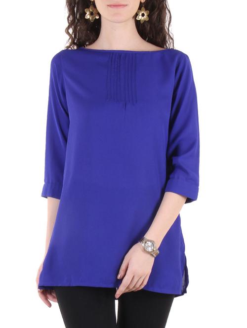 blue georgette top - 10720011 - Very Small Image - 1