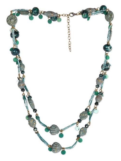 layered grey and green beaded necklace - 1072017 - Very Small Image - 1