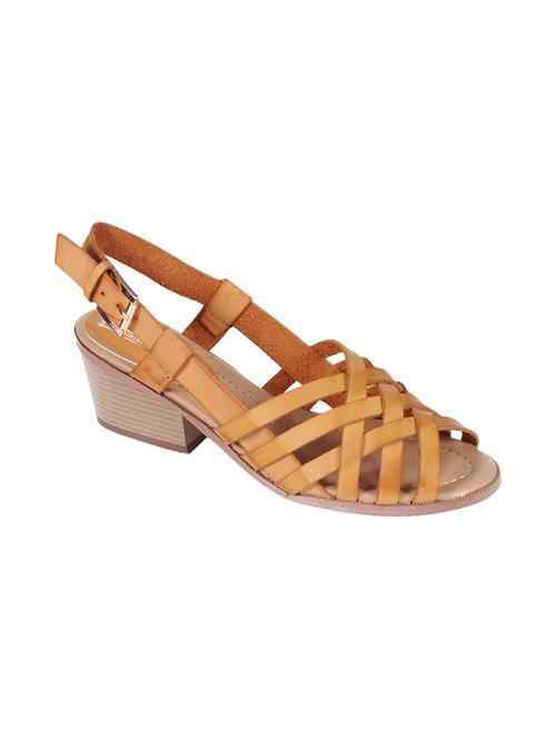 tan leatherette sandals - 10722324 - Very Small Image - 1