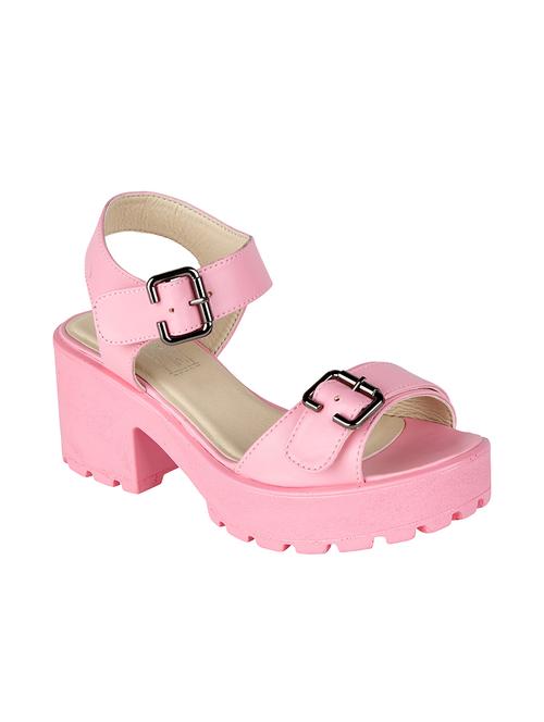 pink leatherette sandals - 10722334 - Very Small Image - 1