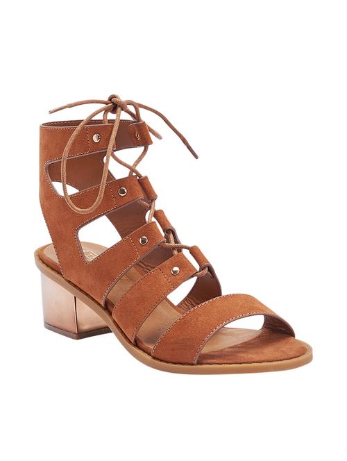 tan leatherette sandals - 10722618 - Very Small Image - 1