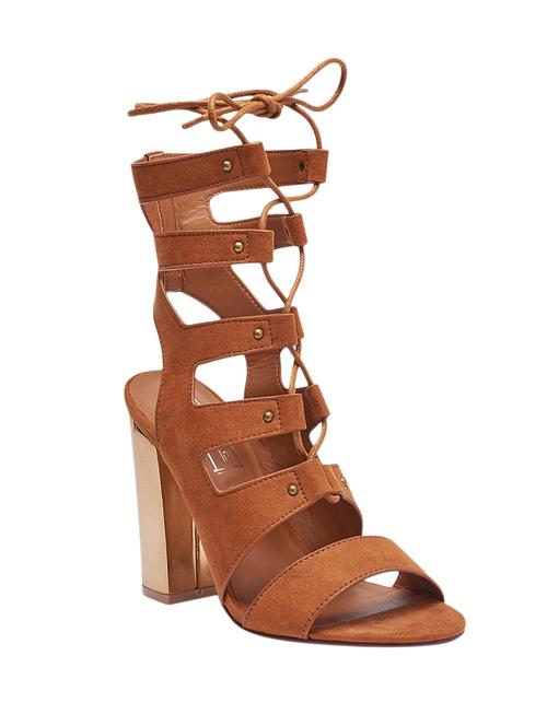 tan leatherette sandals - 10722701 - Very Small Image - 1