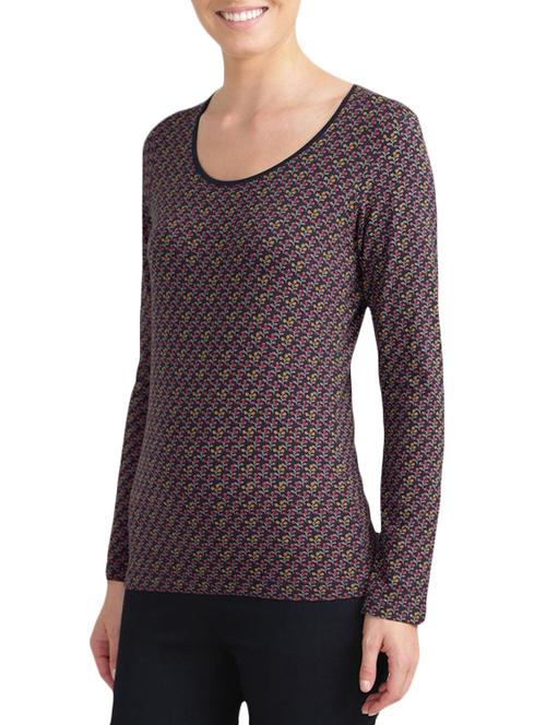 multi colored cotton regular top - 10726006 - Very Small Image - 1