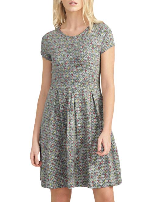 multi colored cotton fit & flare dress - 10726015 - Very Small Image - 1