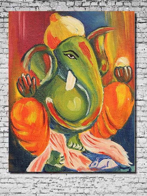 canvas painting without frame - tilak ganpati - 10729791 - Very Small Image - 1