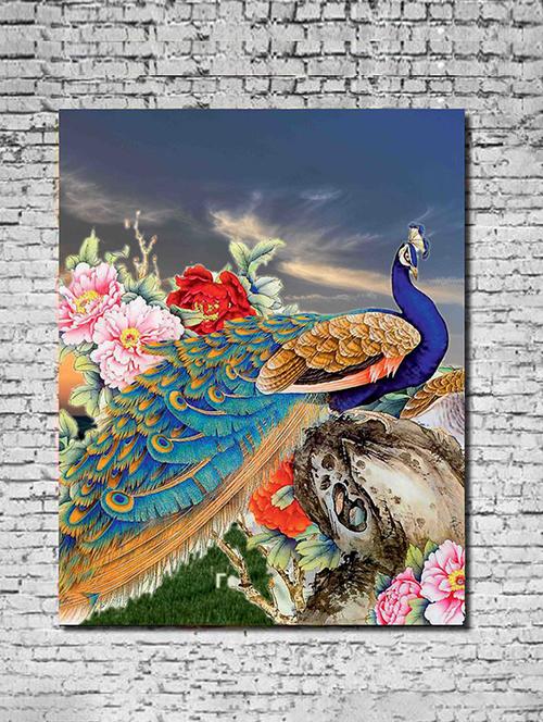 canvas painting without frame - peacock - 10729795 - Very Small Image - 1