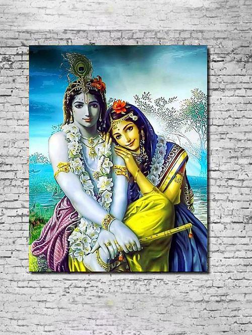 canvas painting without frame - radha krishna - 10729796 - Very Small Image - 1