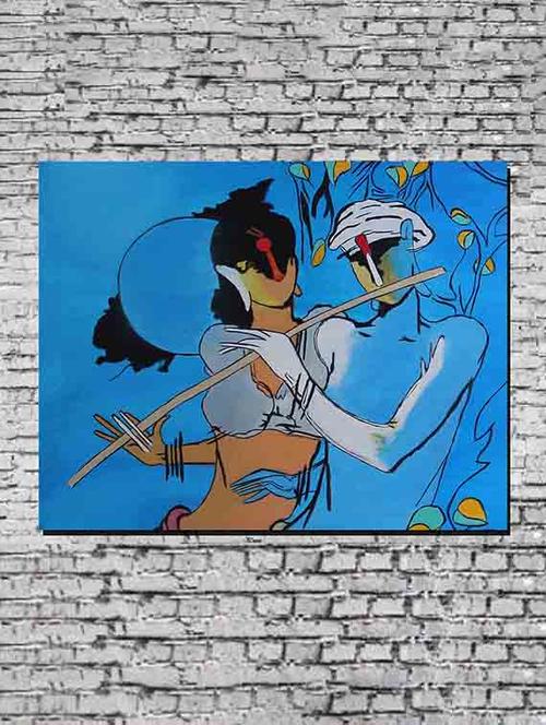 canvas painting without frame - blue rk - 10729808 - Very Small Image - 1