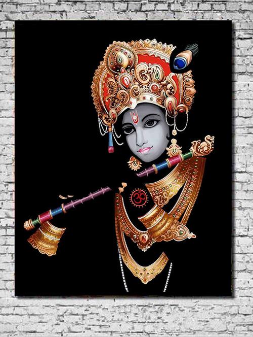 canvas painting without frame - krishna black - 10729825 - Very Small Image - 1